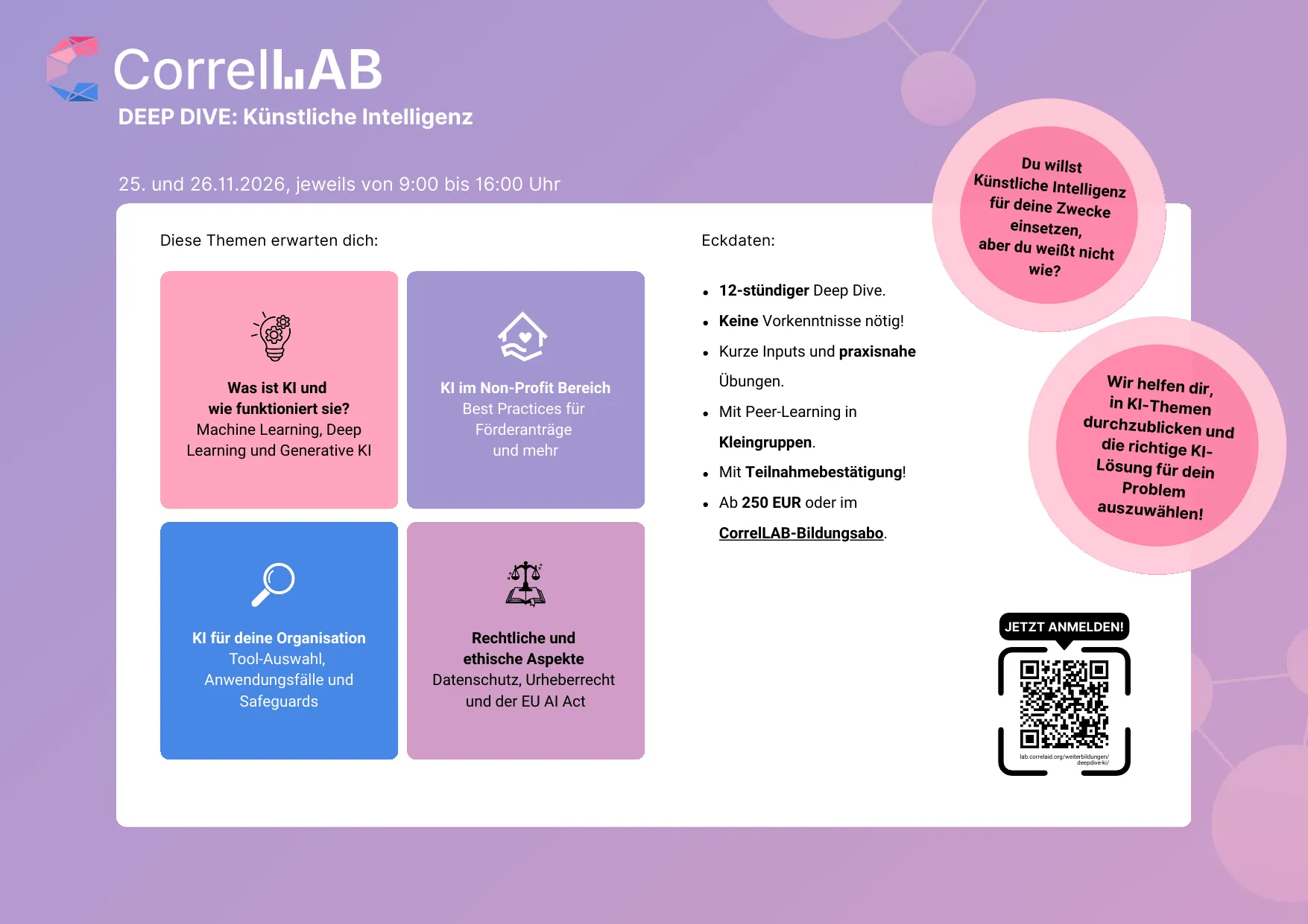 Flyer CorrelLAB Deep Dive: Künstliche Intelligenz
