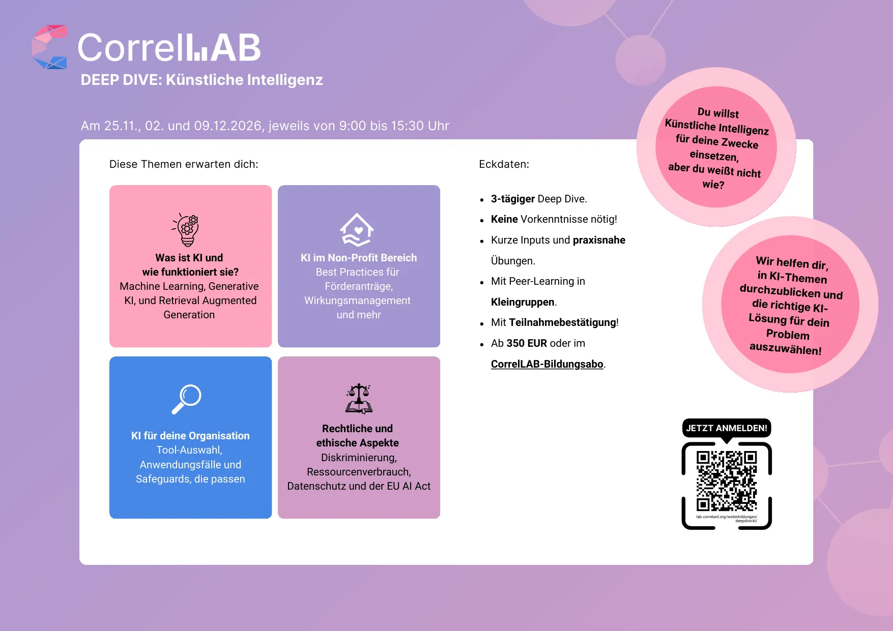 Flyer CorrelLAB Deep Dive: Künstliche Intelligenz